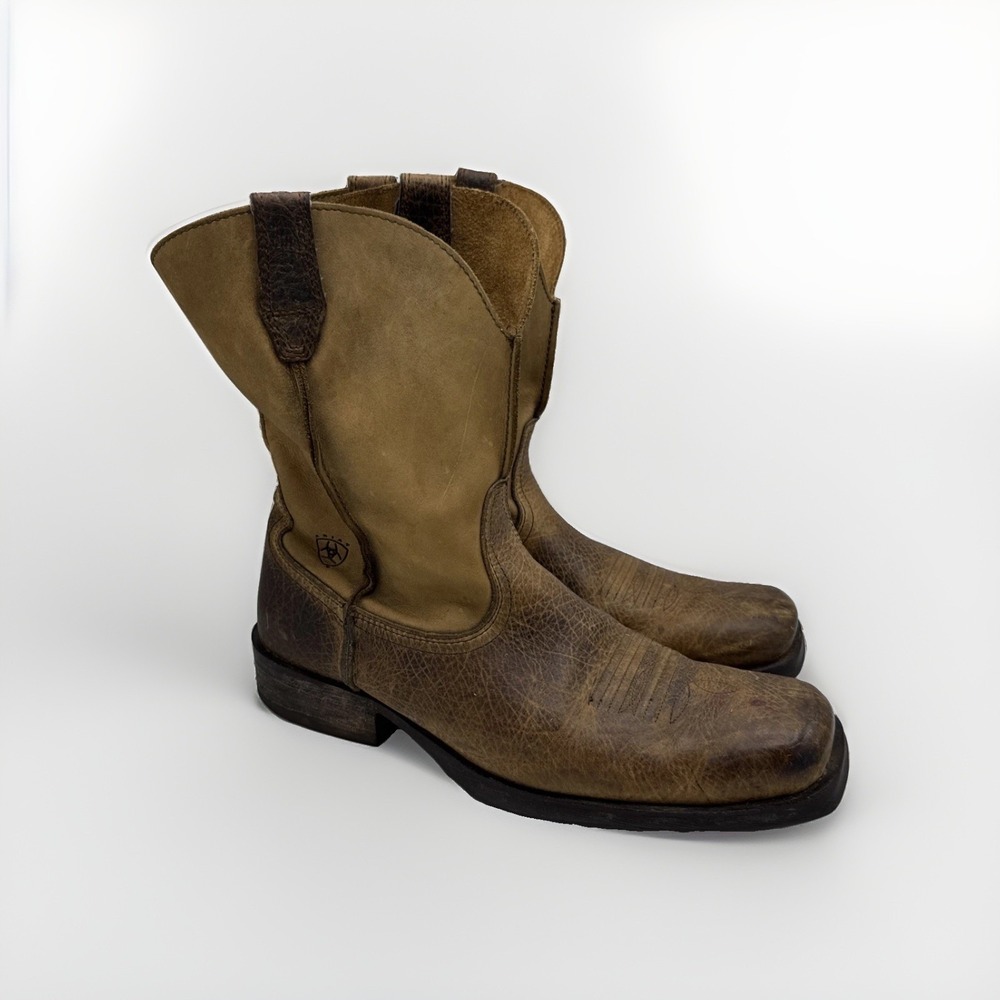 Ariat Rambler Boot Mens 13 Western Brown Leather 10002317 Square Toe 11"